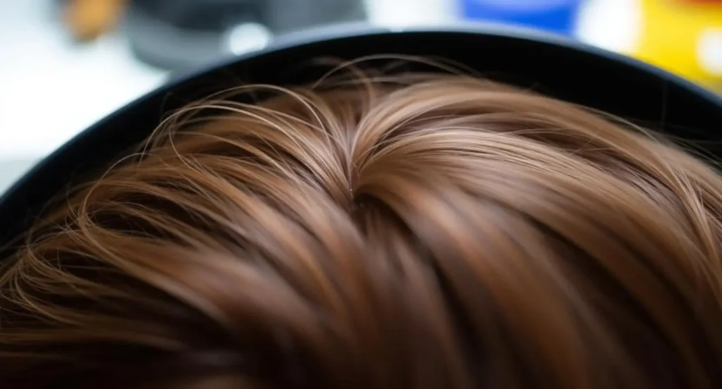 caption on hair