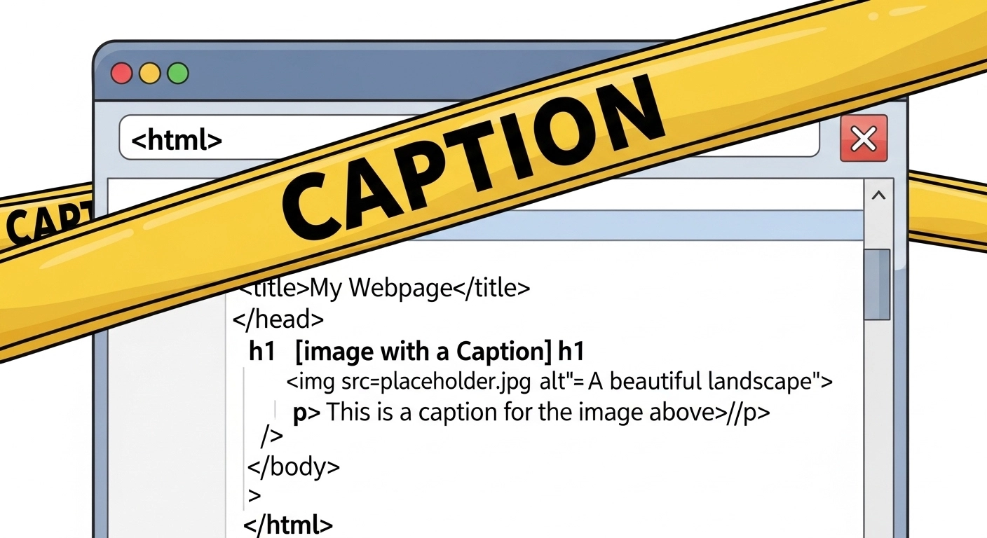 caption on image html