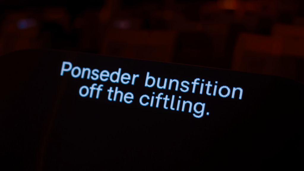 closed caption at movie theater
