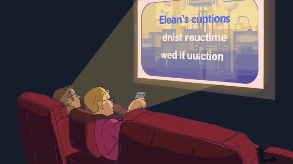 closed caption device movie theater