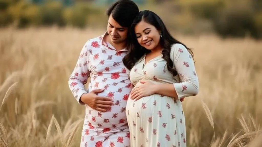 couple maternity photo captions