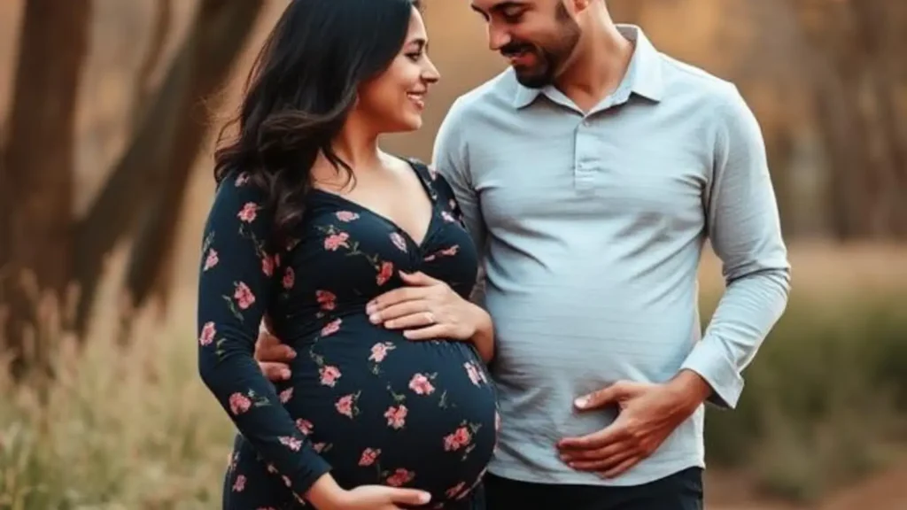 couple maternity photo captions