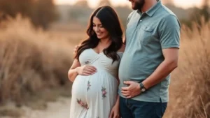 couple maternity photo captions