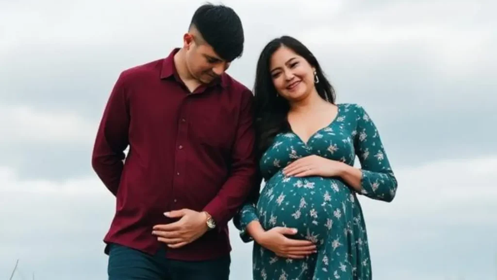 couple maternity photo captions