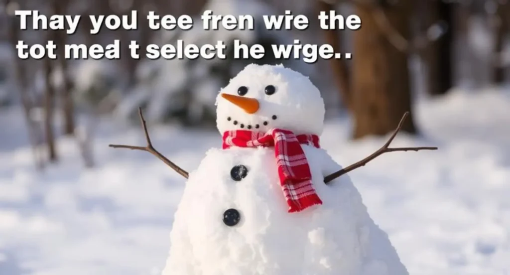 funny snowman captions