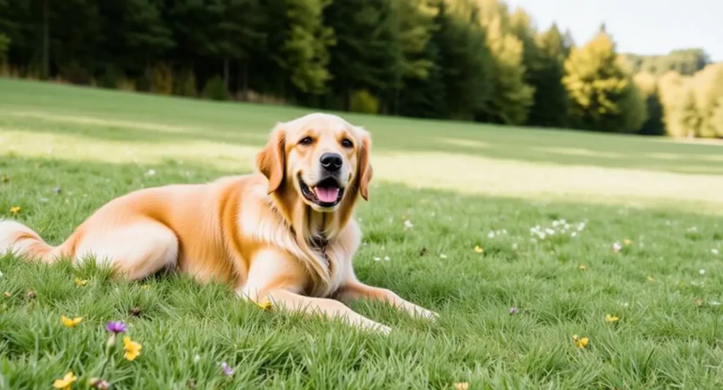 golden retriever captions