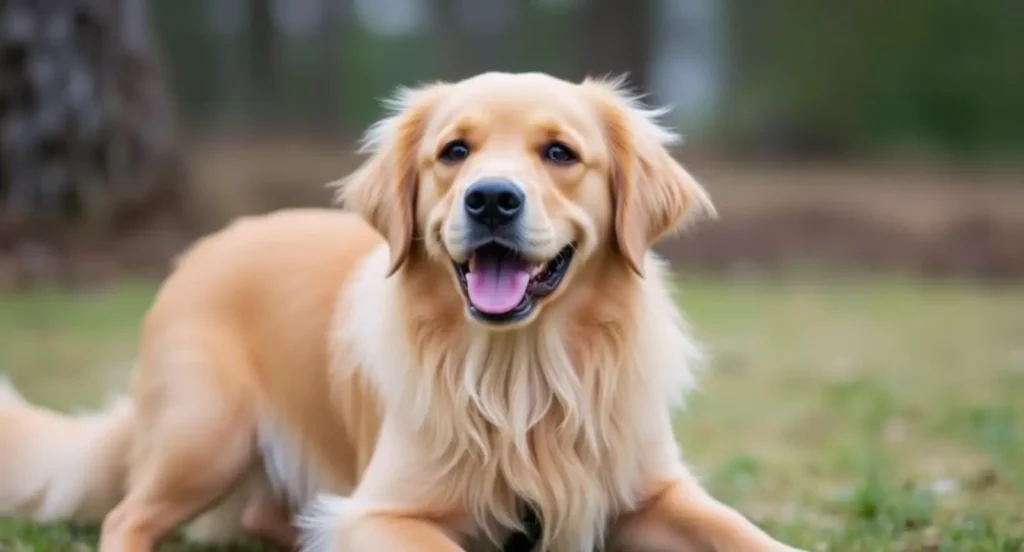 golden retriever captions